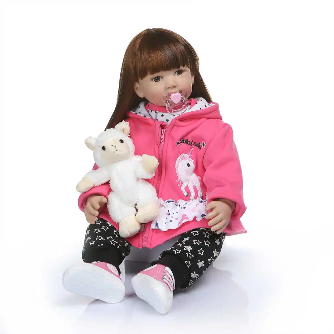 Куклы младенцы для девочек и мальчиков реалистичный Мягкий силикон 24 дюйма с