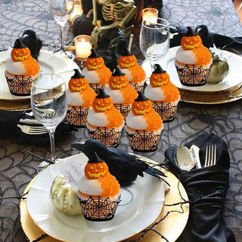 12pcs/set Halloween Spider Web Pumpkin Horror Castle Cake Wrap Party Cupcakes Wrappers DIY Baking Fondant Cupcake Wrapper Liner
12pcs/set Halloween Spider Web Pumpkin Horror Castle Cake Wrap Party Cupcakes Wrappers DIY Baking Fondant Cupcake Wrapper Liner
