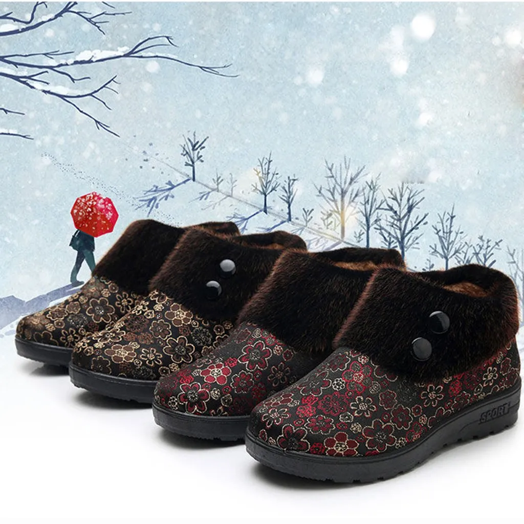 2019 Women Snow Boots Ladies Girls Mama Winter Warm Soft Floral Short Booties Waterproof Shoes With Plush Inside Botas Mujer
2019 Women Snow Boots Ladies Girls Mama Winter Warm Soft Floral Short Booties Waterproof Shoes With Plush Inside Botas Mujer
