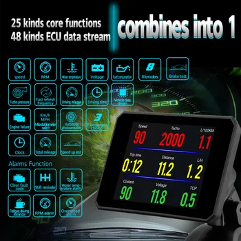 P16 Head up Display OBD Smart HUD Head Up Digital Meter OBD2 Windshield Alarm System Warning System Voltage Alarm
P16 Head up Display OBD Smart HUD Head Up Digital Meter OBD2 Windshield Alarm System Warning System Voltage Alarm