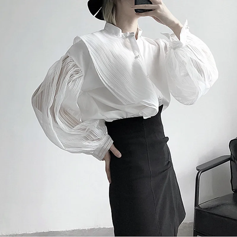 Womens Tops Ruffles Blouses Long Lantern Sleeve Spring Autumn Shirts Ladies Korean White Blouse Tops Blusas Mujer De Moda CC361
Womens Tops Ruffles Blouses Long Lantern Sleeve Spring Autumn Shirts Ladies Korean White Blouse Tops Blusas Mujer De Moda CC361