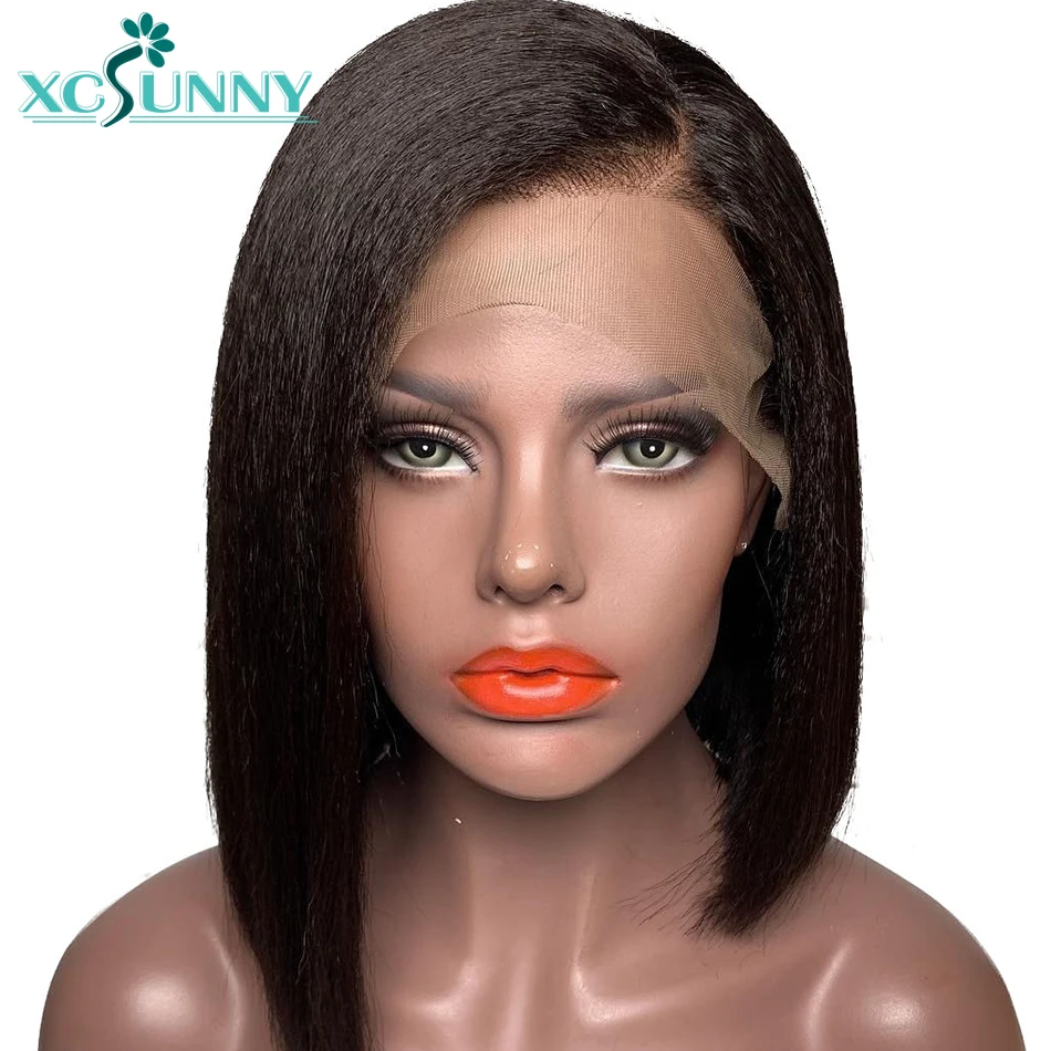 Short Yaki Straight Bob Wig 13X6 Lace Front Human Hair Wigs Brazilian Remy Hair Pre Plucked Black Hair Color For Women Xcsunny
Short Yaki Straight Bob Wig 13X6 Lace Front Human Hair Wigs Brazilian Remy Hair Pre Plucked Black Hair Color For Women Xcsunny