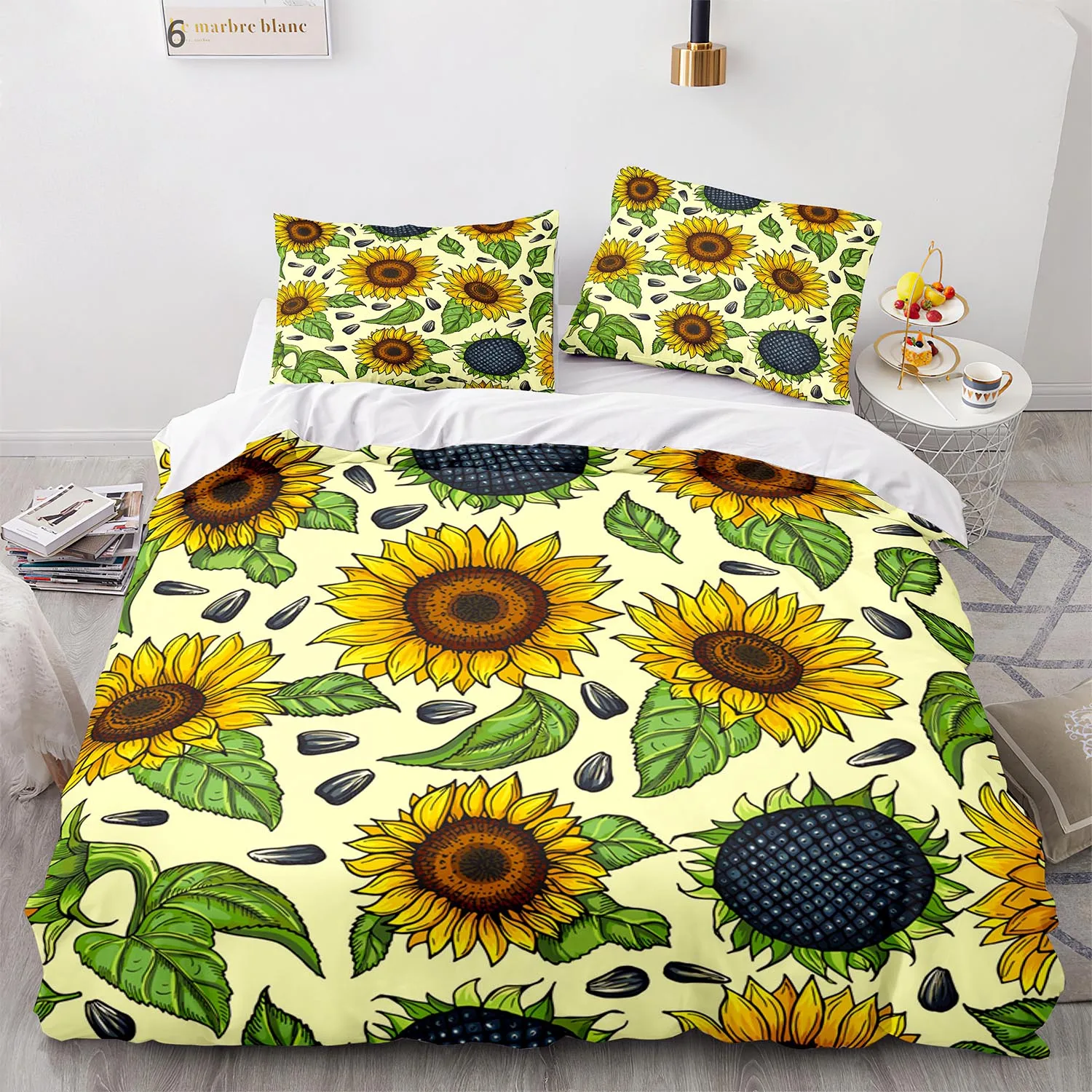 Sunflower Bedding Set Single Twin Full Queen King Size Sunflower Bed Set Flower Children's Kid Bedroom Duvetcover Sets 012
Sunflower Bedding Set Single Twin Full Queen King Size Sunflower Bed Set Flower Children's Kid Bedroom Duvetcover Sets 012