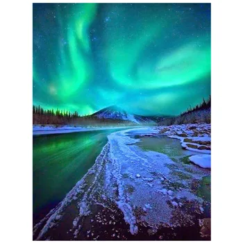 5D diamond painting full diamond new beautiful aurora mosaic embroidery decoration home decoration 
5D diamond painting full diamond new beautiful aurora mosaic embroidery decoration home decoration