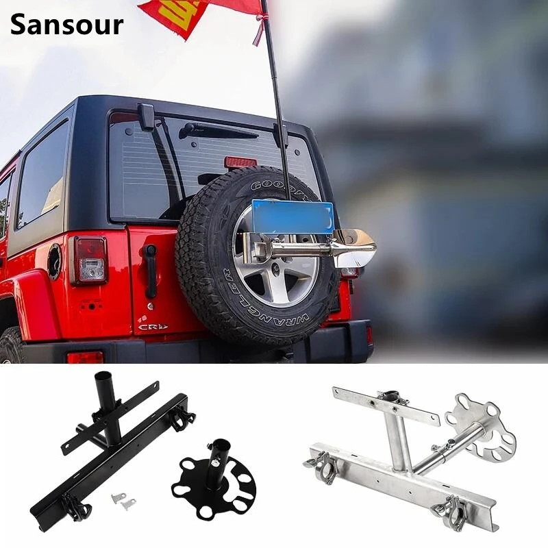 For Suzuki Jimny Car Spare Tire Carrier Flag Pole Bracket Licence Plate Holder for Jeep Wrangler Off-road Vehicle Sansour
For Suzuki Jimny Car Spare Tire Carrier Flag Pole Bracket Licence Plate Holder for Jeep Wrangler Off-road Vehicle Sansour