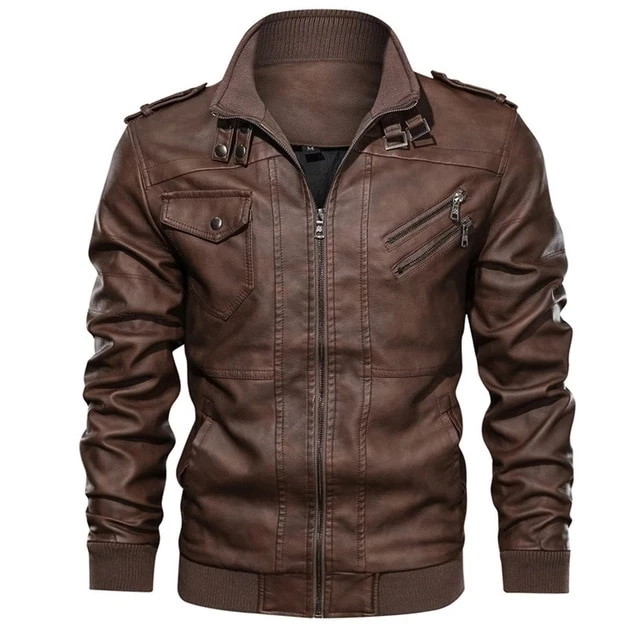 Faux Leather Jacket Men Casual Slim Fit Washed PU Faux Leather Coat Mens Thick Plus Motorcycle Bomber Jackets
Faux Leather Jacket Men Casual Slim Fit Washed PU Faux Leather Coat Mens Thick Plus Motorcycle Bomber Jackets
