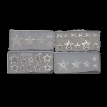 4Pcs Moon Star Nail Art Silicone Mold Template Mould Kit Resin Jewelry Mold Kit 
4Pcs Moon Star Nail Art Silicone Mold Template Mould Kit Resin Jewelry Mold Kit