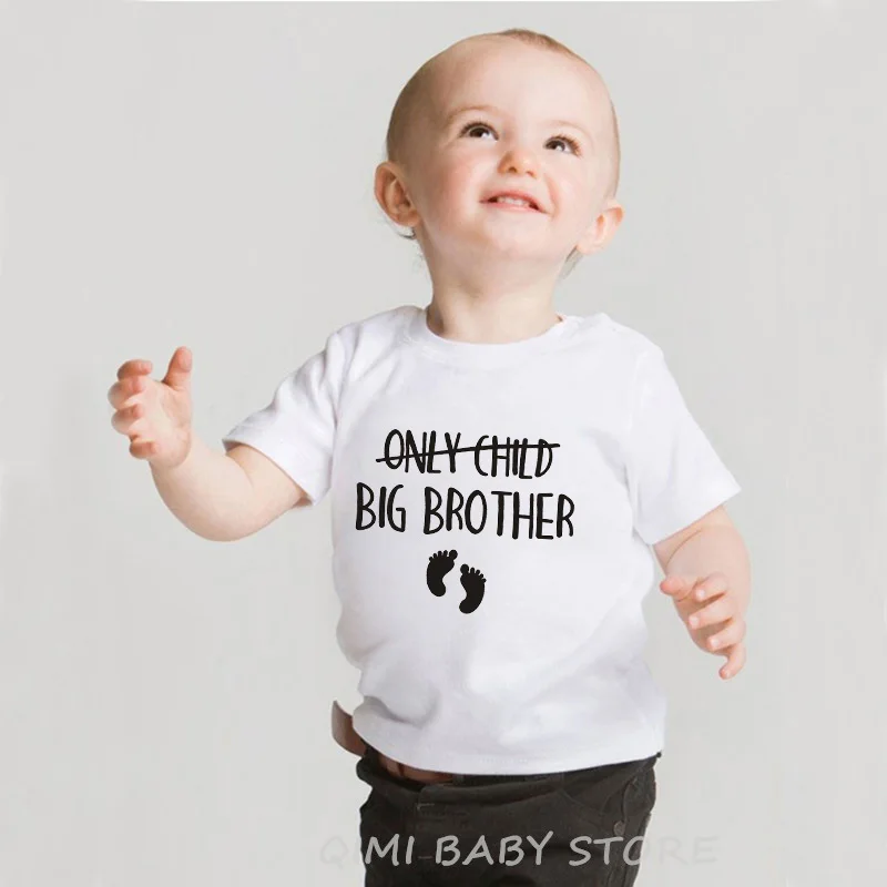 Только Детская футболка с надписью Big Brother/Sister To Be для беременных детская забавная