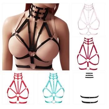 Body Harness Lingerie Belt Crop Tops Caged Harness Bra Sexy Hollow Out Elastic Adjust Strap Bra Dance Gothic Rave Wear for Women
Body Harness Lingerie Belt Crop Tops Caged Harness Bra Sexy Hollow Out Elastic Adjust Strap Bra Dance Gothic Rave Wear for Women