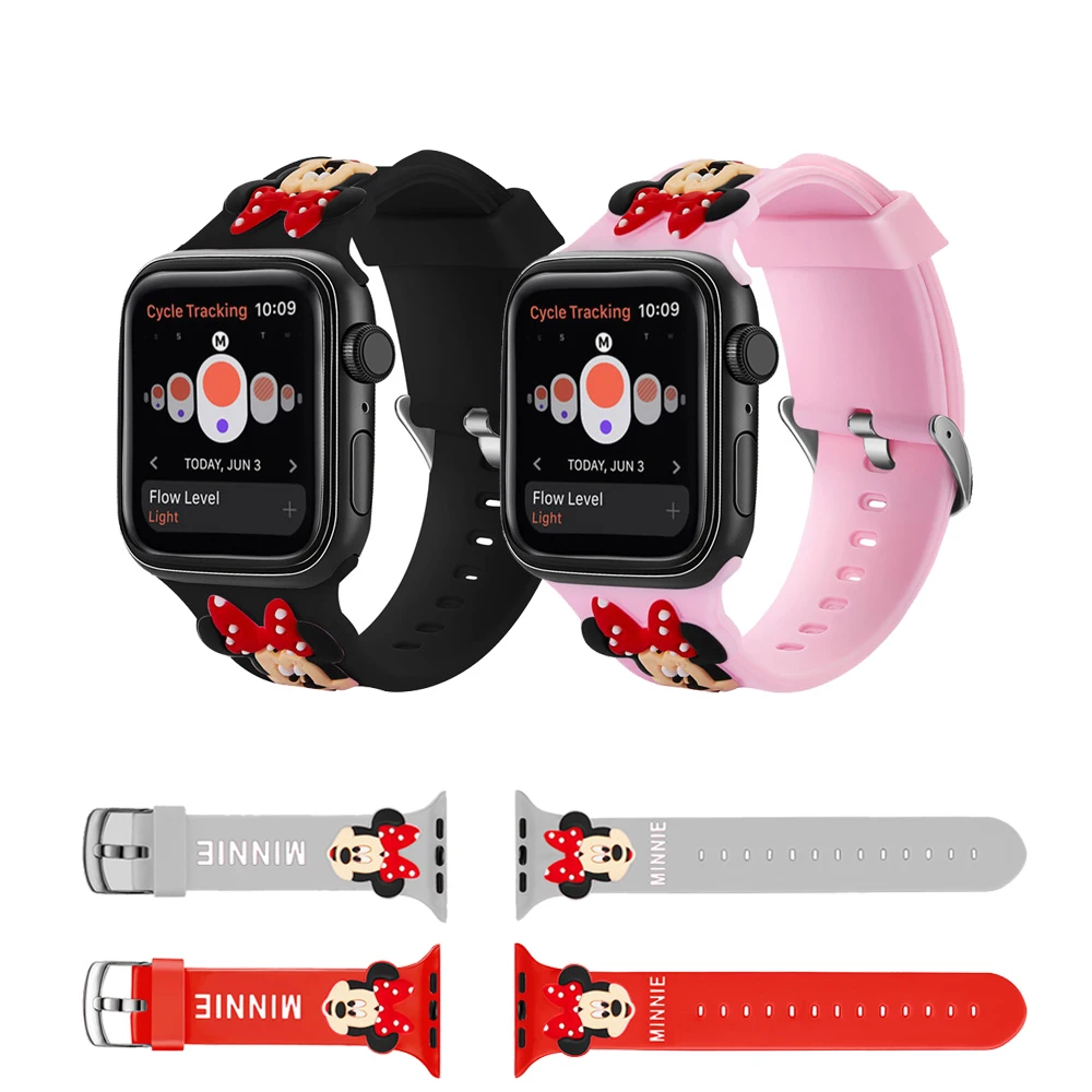 Cute Minnie Sport Watchband For apple watch Strap 4 40mm band 5 44mm Cartoon Silicone Wristband For iWatch Series 3 2 1 38mm42mm
Cute Minnie Sport Watchband For apple watch Strap 4 40mm band 5 44mm Cartoon Silicone Wristband For iWatch Series 3 2 1 38mm42mm