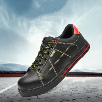 PU Plaid Round Toe Men Work Safety Shoes Puncture-Proof Light Black Flat Chaussure Breathable Shallow Casual Zapatos De Hombre
PU Plaid Round Toe Men Work Safety Shoes Puncture-Proof Light Black Flat Chaussure Breathable Shallow Casual Zapatos De Hombre