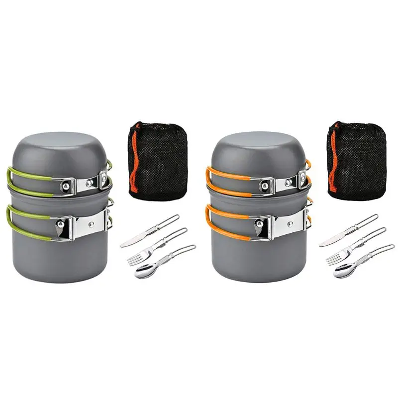 Camping Cookware Mess Kit Outdoor Cooking Equipment Cookset Camp Pot Pan Bowls - Free Folding Utensil Set, Mess Bag | Lightweigh
Camping Cookware Mess Kit Outdoor Cooking Equipment Cookset Camp Pot Pan Bowls - Free Folding Utensil Set, Mess Bag | Lightweigh