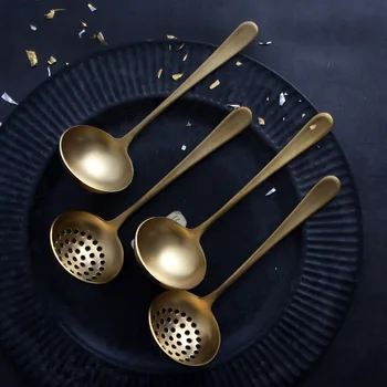 Gold Metal Soup Ladle Colander Set Kitchen Cookware Long Handle Soup Spoon Dinner Kitchenware Serving Spoon Utensil Tools
Gold Metal Soup Ladle Colander Set Kitchen Cookware Long Handle Soup Spoon Dinner Kitchenware Serving Spoon Utensil Tools