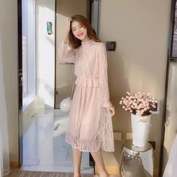 Women's Dress Trend Women's 2020 Spring New Lace Dress Long Sleeve Sweet Mid-length Dress Sexy Lace Dress Women
Women's Dress Trend Women's 2020 Spring New Lace Dress Long Sleeve Sweet Mid-length Dress Sexy Lace Dress Women