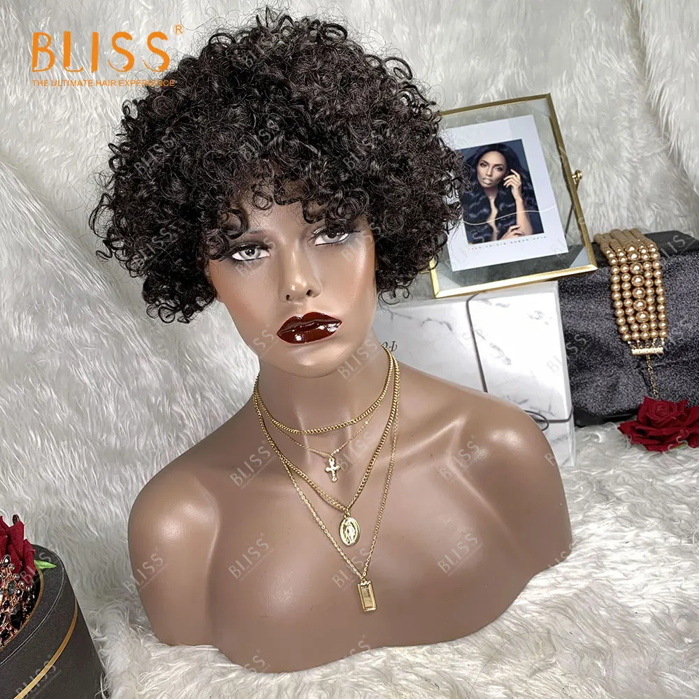 BLISS Short Afro Kinky Curly Human Hair Wig Remy Hair Bob Wigs For Black Women Brazilian Glueless Wig For Cosplay
BLISS Short Afro Kinky Curly Human Hair Wig Remy Hair Bob Wigs For Black Women Brazilian Glueless Wig For Cosplay