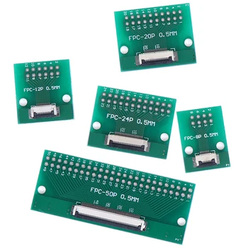 1PCS 0.5mm FFC FPC to DIP 2.54mm PCB Converter Board Adapter Socket Plate Welding With Connector 8P/12P/20P/24P/50Pin
1PCS 0.5mm FFC FPC to DIP 2.54mm PCB Converter Board Adapter Socket Plate Welding With Connector 8P/12P/20P/24P/50Pin