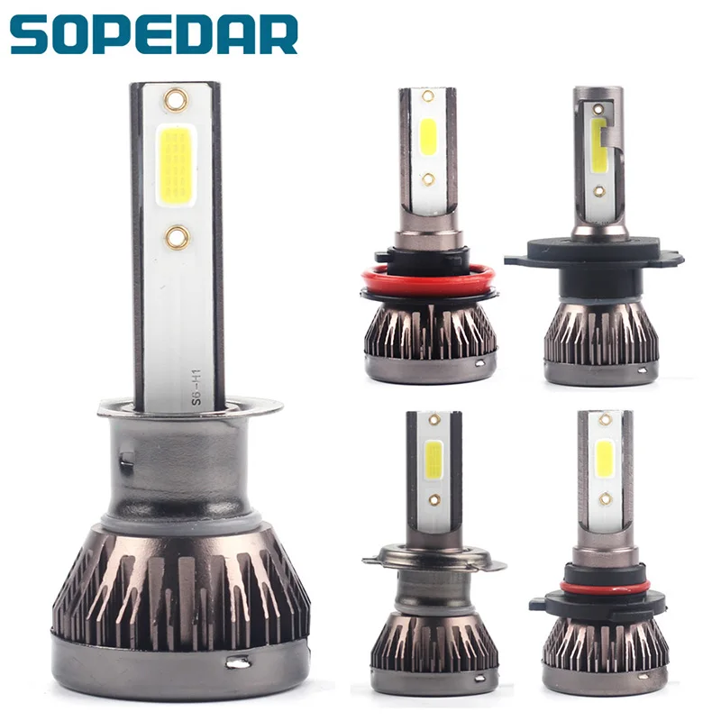SOPEDAR 2PCS Car 6500K Led Headlamp H1 H4 H7 H8 H9 H11 9003 9005 9006 HB2 HB3 Universal Aluminum Front Bulbs Head Lights 12000LM
SOPEDAR 2PCS Car 6500K Led Headlamp H1 H4 H7 H8 H9 H11 9003 9005 9006 HB2 HB3 Universal Aluminum Front Bulbs Head Lights 12000LM