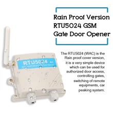 Versão À Prova de chuva RTU5024 Portão GSM Abridor de Porta GSM Relé de Controle Remoto Controle de Acesso Interruptor de Chamada Gratuita para a Porta Da Garagem de Casa seguro(China)
