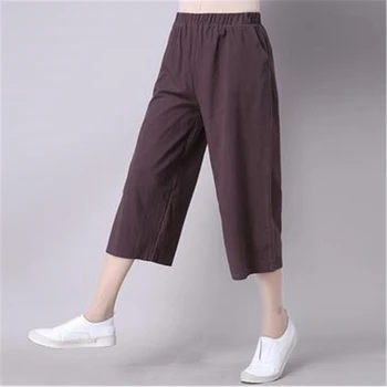 Woman Spring Plus Size Solid Mid Elastic Waist Straight Loose Calf-length Pants Female Summer Fall Sequin 98% Cotton Capris
Woman Spring Plus Size Solid Mid Elastic Waist Straight Loose Calf-length Pants Female Summer Fall Sequin 98% Cotton Capris