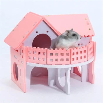 Eco-friendly Colorful Castle Small Animal Cottage For Hamster Cute Hamster Cages Durable Wooden Hamster House Nest
Eco-friendly Colorful Castle Small Animal Cottage For Hamster Cute Hamster Cages Durable Wooden Hamster House Nest