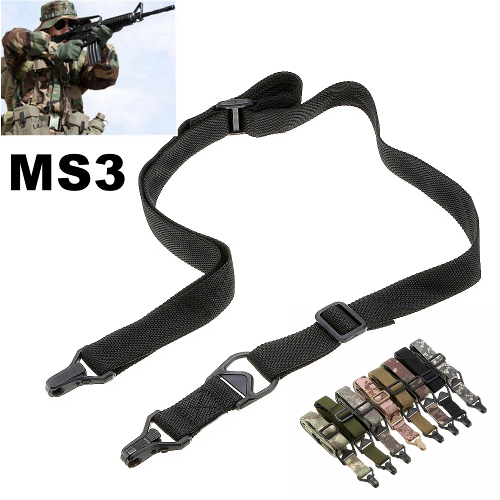 MS3 Gun Sling Tactical Rifles Carry 2 Points Sling Adjustable Length Multi Mission Nylon Shoulder Strap Airsoft Gun Belt Rope
MS3 Gun Sling Tactical Rifles Carry 2 Points Sling Adjustable Length Multi Mission Nylon Shoulder Strap Airsoft Gun Belt Rope