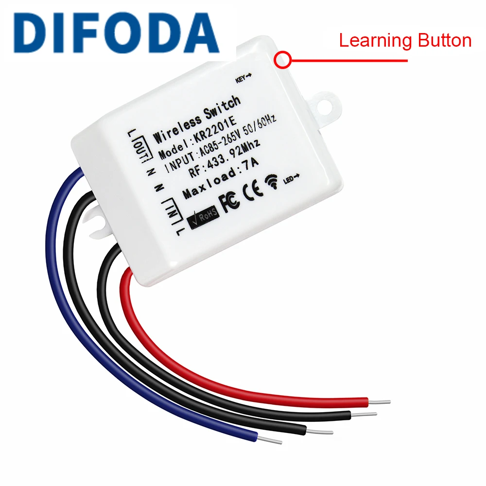 QIACHIP 433.92 MHz Wireless switch universal AC 85-265V CH Wireless Remote Control Receiver 433mhz maxload 7A high quality
QIACHIP 433.92 MHz Wireless switch universal AC 85-265V CH Wireless Remote Control Receiver 433mhz maxload 7A high quality