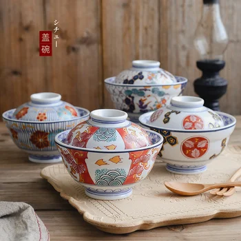 Japanese style ceramic cover bowl instant noodles miso soup rice porridge bowl dessert dinnerware porcelain tableware
Japanese style ceramic cover bowl instant noodles miso soup rice porridge bowl dessert dinnerware porcelain tableware