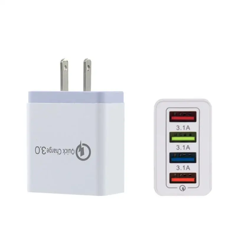 USB Charger Charging Adapter 4 Ports QC 3.0 Fast Charger Plug Travel Wall Charging For IPhone IPad Samsung Xiaomi Huawei Charger
USB Charger Charging Adapter 4 Ports QC 3.0 Fast Charger Plug Travel Wall Charging For IPhone IPad Samsung Xiaomi Huawei Charger