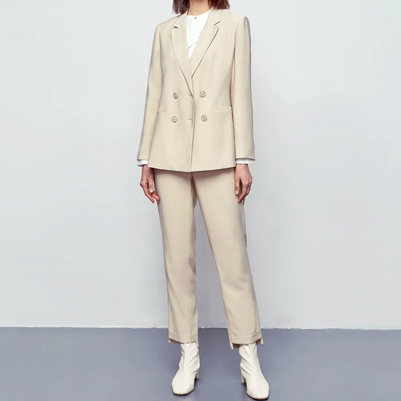 Work Fashion Pant Suits 2 Piece Set for Women Double Breasted Blazer Jacket & Trouser Office Lady Suit Feminino Custom Made
Work Fashion Pant Suits 2 Piece Set for Women Double Breasted Blazer Jacket & Trouser Office Lady Suit Feminino Custom Made