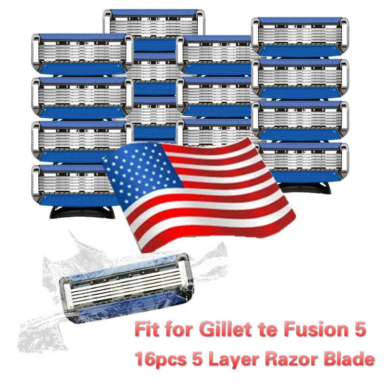 DDPGGL 16pcs/lot Men's Shaver Razor Blade Machine for Shaving Blade for Gillet Te Fusion 5 Layers Stainless Steel Straight Razor
DDPGGL 16pcs/lot Men's Shaver Razor Blade Machine for Shaving Blade for Gillet Te Fusion 5 Layers Stainless Steel Straight Razor