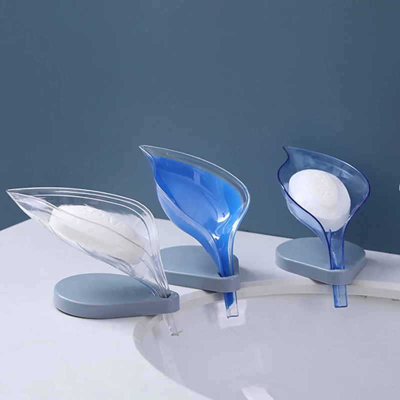 Leaf Shape Soap Box Bathroom Soap Holder Dish Storage Plate Tray Bathroom Soap