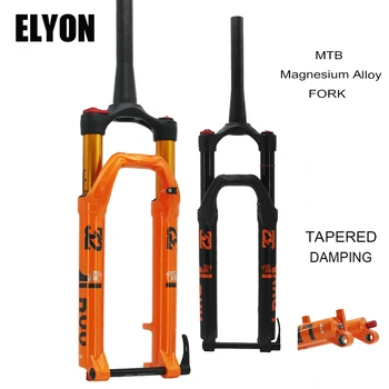 ELYON MTB Magnesium Alloy Pneumatic Shock Suspension Fork 27.5/29er Hand-control Damped Fork Tapered Tube Disc Brake rock shox
ELYON MTB Magnesium Alloy Pneumatic Shock Suspension Fork 27.5/29er Hand-control Damped Fork Tapered Tube Disc Brake rock shox