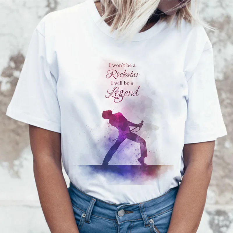 New Women Tshirt Short Sleeve Tops & Tees Freddie Mercury Queen Band T Shirt Fashion Queen Tshirt 90s Graphic Rock Top Tees
New Women Tshirt Short Sleeve Tops & Tees Freddie Mercury Queen Band T Shirt Fashion Queen Tshirt 90s Graphic Rock Top Tees
