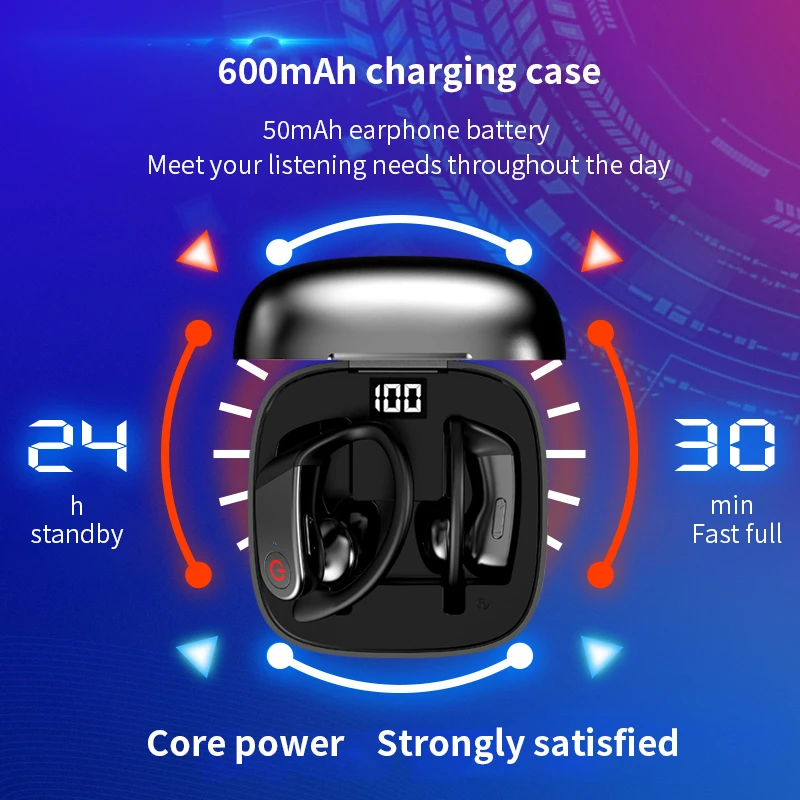TWS Bluetooth 5.0 Earphones Wireless Bluetooth Headphone Noise Cancelling 9D HiFi Stereo Sport Headset Handsfree With Microphone