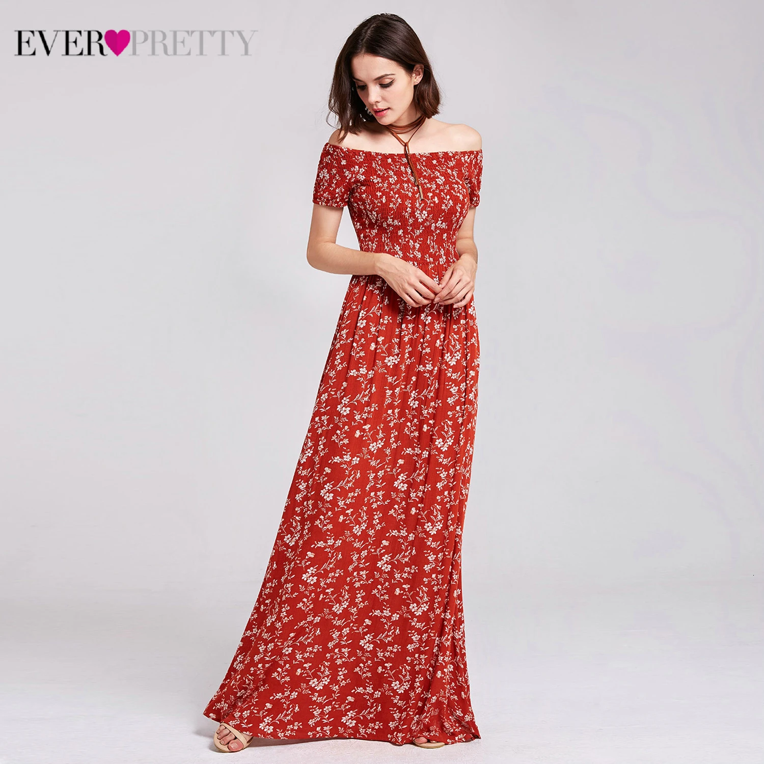 Floral Printed Prom Dresses Ever Pretty AS07117RT A-Line Off The Shoulder Elastic Cheast Simple Beach Dress Vestido De Fiesta
Floral Printed Prom Dresses Ever Pretty AS07117RT A-Line Off The Shoulder Elastic Cheast Simple Beach Dress Vestido De Fiesta