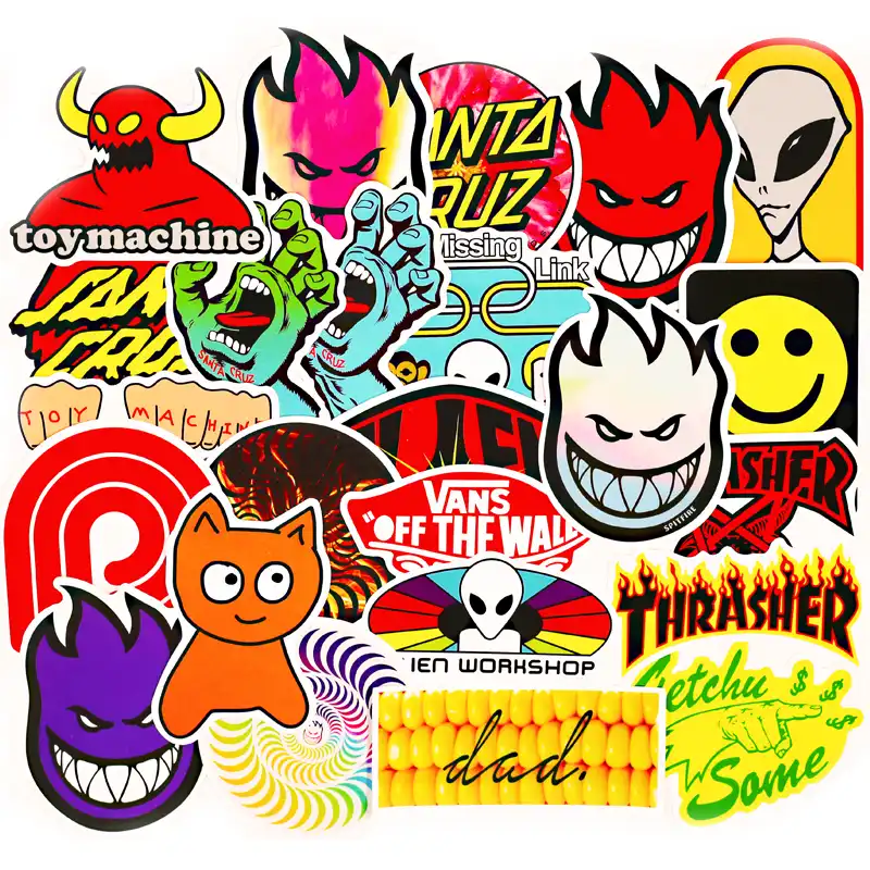 100 個塗装ロゴアニメノートブック Ipad 冷蔵庫スケート壁紙ステッカー Gooum