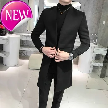 New Winter 2020 Woolen cloth overcoat Mens Single Button Coats Fashion Men Solid Business Casual Long Trench Jacket 
New Winter 2020 Woolen cloth overcoat Mens Single Button Coats Fashion Men Solid Business Casual Long Trench Jacket