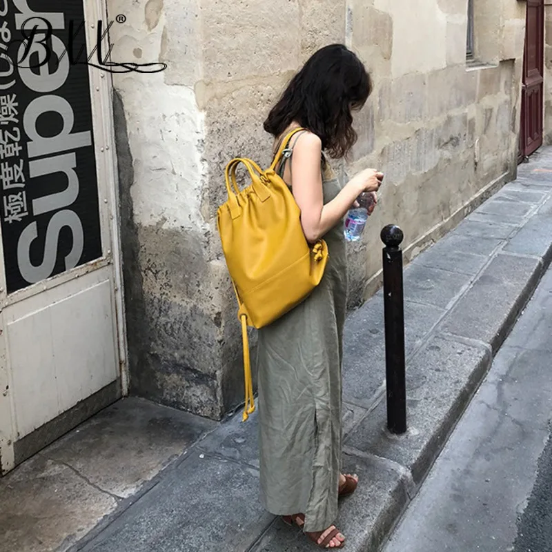 BXX Sac / 2019 Fashion Luxury Women Designer Solid Color Drawstring Backpack Soft Leather Shoulder Travel Bag ZE020
BXX Sac / 2019 Fashion Luxury Women Designer Solid Color Drawstring Backpack Soft Leather Shoulder Travel Bag ZE020