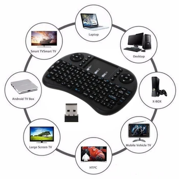 Russian i8 2.4GHz Wireless Keyboard Air Mouse Touchpad for Android TV BOX PC 
Russian i8 2.4GHz Wireless Keyboard Air Mouse Touchpad for Android TV BOX PC