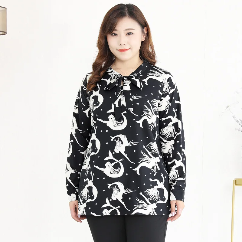 Spring Autumn Oversized Women Blouses Thin Mermaid Printing Casual Shirts Long Sleeve Woman Tops T20092T
Spring Autumn Oversized Women Blouses Thin Mermaid Printing Casual Shirts Long Sleeve Woman Tops T20092T