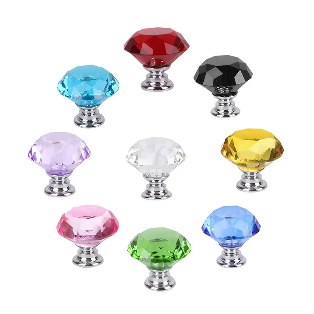 9Pcs 30mm K9 Faux Crystal Glass Multicolor Diamond-shaped Door Furniture Handle
9Pcs 30mm K9 Faux Crystal Glass Multicolor Diamond-shaped Door Furniture Handle