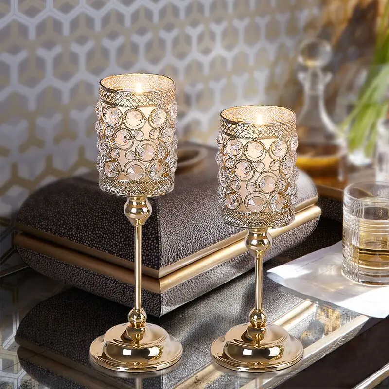 European Table Candlestick Ornaments Nordic Romantic Crystal Candlestick Gold Ornaments Candelabra Candle Holder Home Decor
European Table Candlestick Ornaments Nordic Romantic Crystal Candlestick Gold Ornaments Candelabra Candle Holder Home Decor
