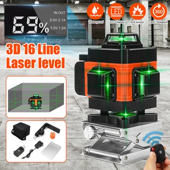16 Lines Laser Level 3D Self-Leveling 360 Horizontal And Vertical Cross with LED Display Green Laser Beam Line Measurement Tools
16 Lines Laser Level 3D Self-Leveling 360 Horizontal And Vertical Cross with LED Display Green Laser Beam Line Measurement Tools