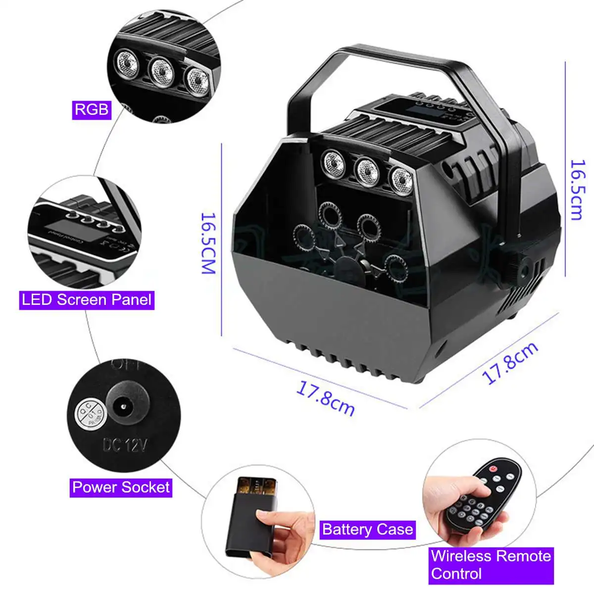 Hot Wireless Remote Control Outdoor Fun Toy LED Automatic Effect Bubble Machine Wireless Remote Control Party Wedding Decor
Hot Wireless Remote Control Outdoor Fun Toy LED Automatic Effect Bubble Machine Wireless Remote Control Party Wedding Decor