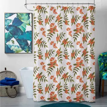 Shower Curtains for Bathroom Aqua Rowan,Botanical Foliage Nature Pattern with Berries on Soft Pink Dots, Dark Green Orange Pale
Shower Curtains for Bathroom Aqua Rowan,Botanical Foliage Nature Pattern with Berries on Soft Pink Dots, Dark Green Orange Pale