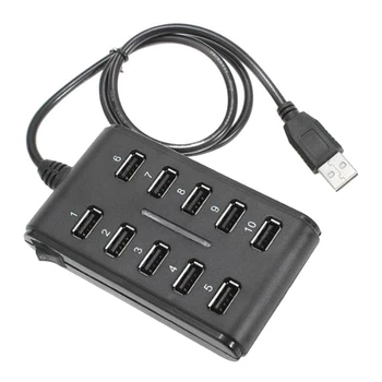 High Speed 480 Mbps USB 2.0 Hub 10 Ports Multi Personal Computer USB HUB Portable USB Splitter for PC Laptop
High Speed 480 Mbps USB 2.0 Hub 10 Ports Multi Personal Computer USB HUB Portable USB Splitter for PC Laptop