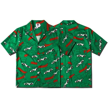 Man Shirt Short Sleeve Hawaii Casual Cartoon Printed Sad Frog Loose Short Sleeve Lapel Shirt Men's Man's Printed Shitt
Man Shirt Short Sleeve Hawaii Casual Cartoon Printed Sad Frog Loose Short Sleeve Lapel Shirt Men's Man's Printed Shitt
