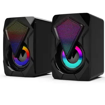 New Heavy Subwoofer X2 Colorful Lights Effect Rgb Speaker Computer Stereo Multimedia Usb Heavy Subwoofer computer speaker
New Heavy Subwoofer X2 Colorful Lights Effect Rgb Speaker Computer Stereo Multimedia Usb Heavy Subwoofer computer speaker