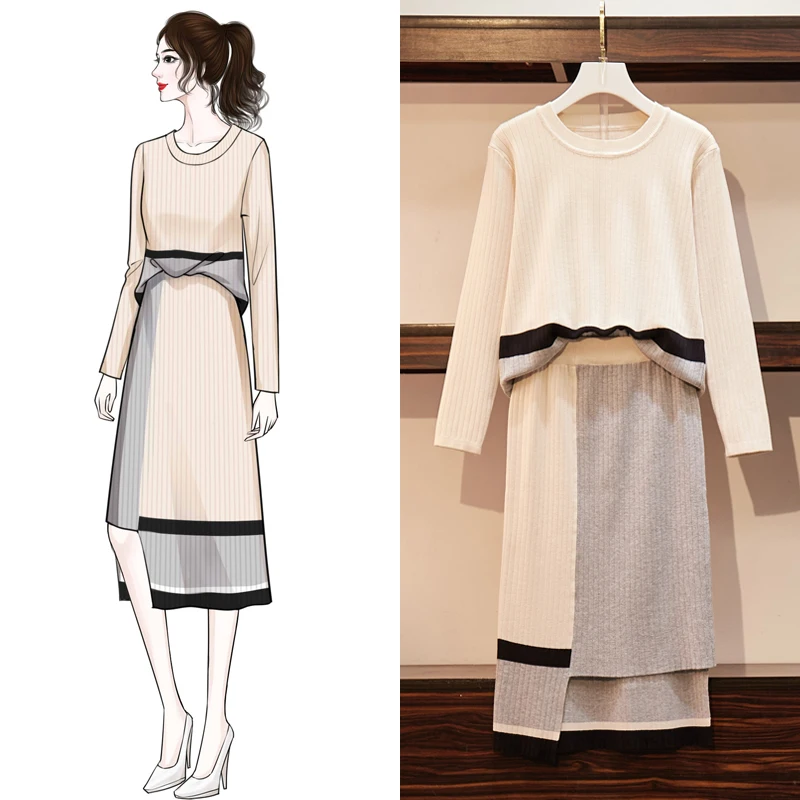 Autumn Suit Women Pullover Loose Top Sweater Knitting Skirt Suits Two-Piece Clothing Set Knitted Outfit Vestido Casual Clothes
Autumn Suit Women Pullover Loose Top Sweater Knitting Skirt Suits Two-Piece Clothing Set Knitted Outfit Vestido Casual Clothes