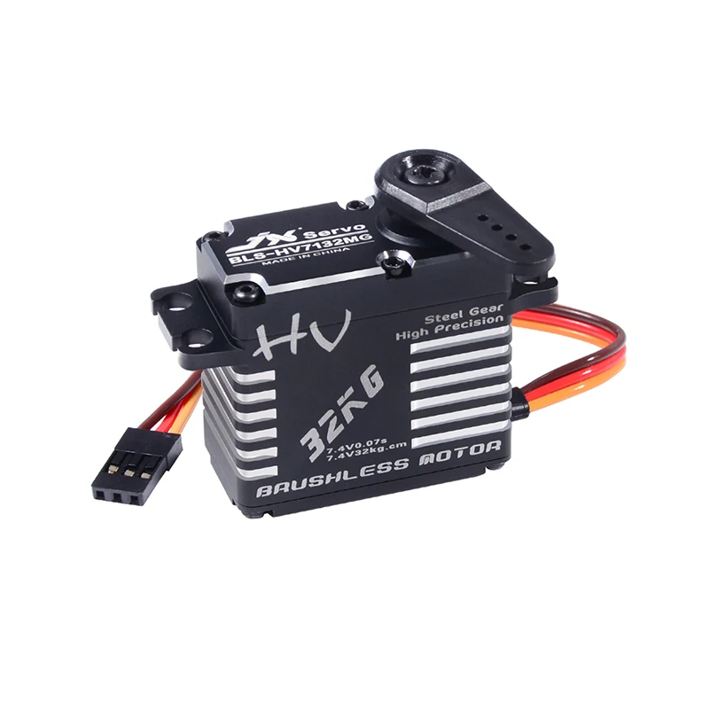 JX BLS-HV7132MG HV7132MG 32KG 180 Degrees High Steel Gear Digital HV Brushless Servo for 1/5 RC Car Truck Robot Airplane Drone
JX BLS-HV7132MG HV7132MG 32KG 180 Degrees High Steel Gear Digital HV Brushless Servo for 1/5 RC Car Truck Robot Airplane Drone
